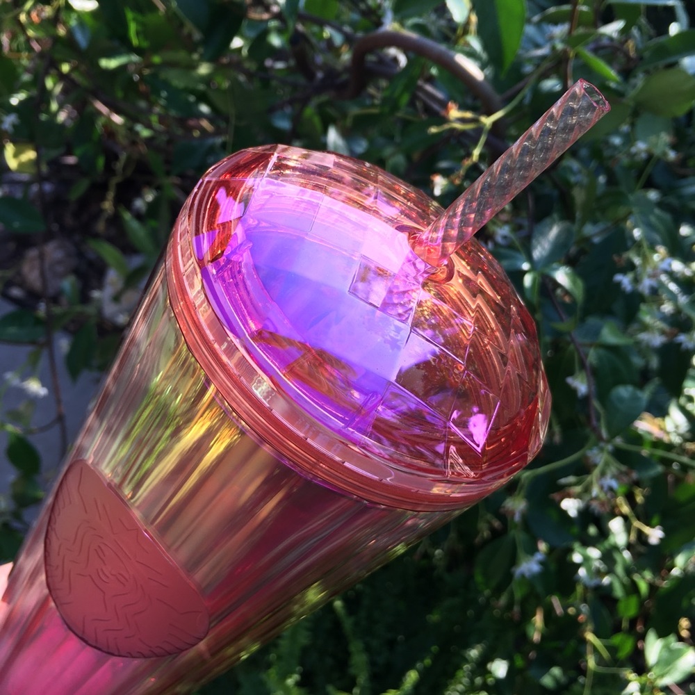 ✨🌴 STARBUCKS 😎 Pink Iridescent 2020 tumbler ✨